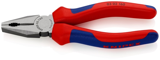 [NS-KN0302160SB] KNIPEX 03 02 160 SB ALICATE UNIVERSAL CON MANGOS MULTICOMPONENTES NEGRO ATRAMENTADO 160 MM
