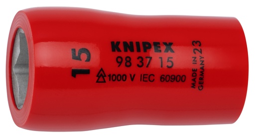 [NS-KN983715] KNIPEX 98 37 15 VASO HEXAGONAL PARA TORNILLOS DE CABEZA HEXAGONAL CON CUADRADILLO 3/8" 47 MM