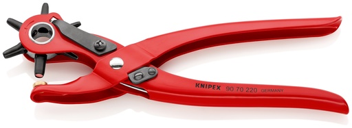 [NS-KN9070220SB] KNIPEX 90 70 220 SB SACABOCADOS DE REVOLVER RECUBIERTO DE PINTURA PULVERIZADA, ROJO 220 MM