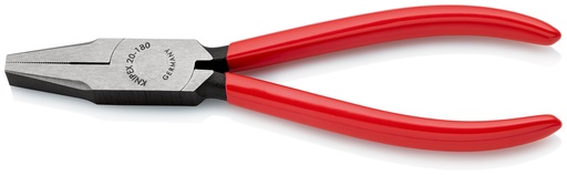 [NS-KN2001180] KNIPEX 20 01 180 ALICATE DE BOCA PLANA RECUBIERTOS DE PLÁSTICO NEGRO ATRAMENTADO 180 MM