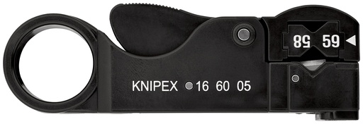 [NS-KN166005SB] KNIPEX 16 60 05 SB PELACABLES PARA CABLES COAXIALES  105 MM