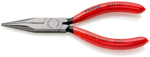 [NS-KN3021140] KNIPEX 30 21 140 ALICATE DE BOCA LARGA RECUBIERTOS DE PLÁSTICO NEGRO ATRAMENTADO 140 MM