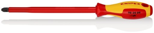 [NS-KN982404] KNIPEX 98 24 04 DESTORNILLADOR PARA TORNILLOS CRUCIFORMES PHILLIPS® MANGO AISLANTE EN DOS COMPONENTES, SEGÚN NORMA VDE BARNIZADOS 320 MM
