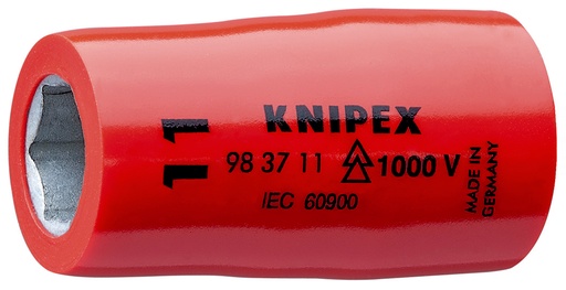 [NS-KN983711] KNIPEX 98 37 11 VASO HEXAGONAL PARA TORNILLOS DE CABEZA HEXAGONAL CON CUADRADILLO 3/8" 43 MM