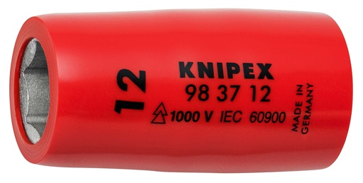[NS-KN983712] KNIPEX 98 37 12 VASO HEXAGONAL PARA TORNILLOS DE CABEZA HEXAGONAL CON CUADRADILLO 3/8" 44 MM