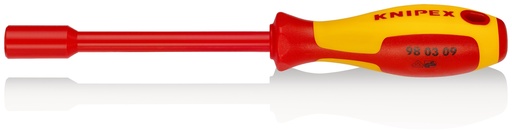 [NS-KN980309] KNIPEX 98 03 09 LLAVE DE VASO CON MANGO DESTORNILLADOR AISLADOS CON FUNDAS MULTICOMPONENTES, SEGÚN NORMA VDE BARNIZADOS 237 MM