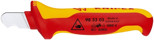 [NS-KN985303] KNIPEX 98 53 03 CUCHILLO PELACABLES AISLADOS CON FUNDAS MULTICOMPONENTES, SEGÚN NORMA VDE 170 MM