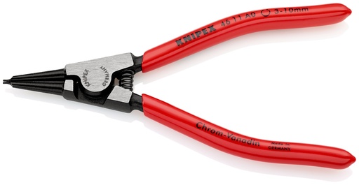 [NS-KN4611A0] KNIPEX 46 11 A0 ALICATE PARA ARANDELAS PARA ARANDELAS EXTERIORES DE EJES RECUBIERTOS DE PLÁSTICO NEGRO ATRAMENTADO 140 MM