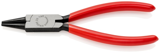 [NS-KN2201160] KNIPEX 22 01 160 ALICATE DE BOCA REDONDA RECUBIERTOS DE PLÁSTICO NEGRO ATRAMENTADO 160 MM