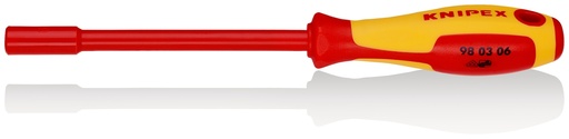 [NS-KN980306] KNIPEX 98 03 06 LLAVE DE VASO CON MANGO DESTORNILLADOR AISLADOS CON FUNDAS MULTICOMPONENTES, SEGÚN NORMA VDE BARNIZADOS 232 MM