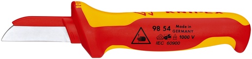 [NS-KN9854] KNIPEX 98 54 CUCHILLO PARA CABLE MANGO AISLANTE EN DOS COMPONENTES, SEGÚN NORMA VDE 190 MM