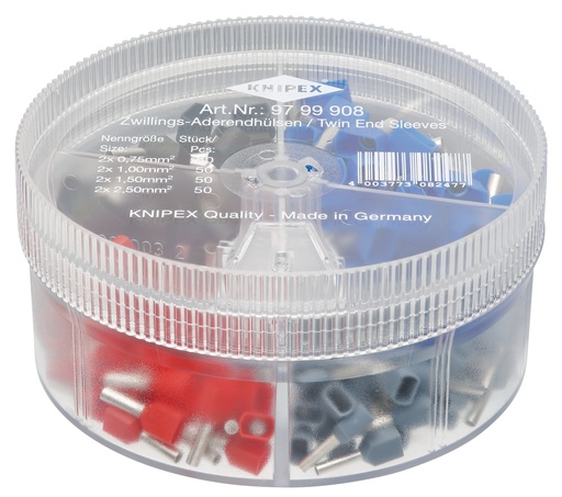 [NS-KN9799908] KNIPEX 97 99 908 CAJAS DE SURTIDOS CON PUNTERAS HUECAS AISLADAS 4 UNIDADES