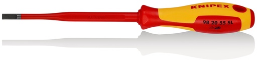 [NS-KN982055SL] KNIPEX 98 20 55 SL DESTORNILLADOR (SLIM) PARA TORNILLOS PLANOS MANGO AISLANTE EN DOS COMPONENTES, SEGÚN NORMA VDE BARNIZADOS 232 MM