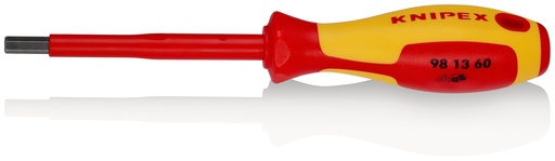 [NS-KN981360] KNIPEX 98 13 60 DESTORNILLADOR PARA TORNILLOS DE HEXÁGONO INTERIOR AISLADOS CON FUNDAS MULTICOMPONENTES, SEGÚN NORMA VDE BARNIZADOS 212 MM