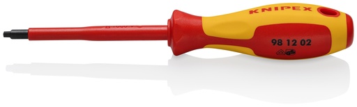[NS-KN981202] KNIPEX 98 12 02 DESTORNILLADOR R2 AISLADOS CON FUNDAS MULTICOMPONENTES, SEGÚN NORMA VDE BARNIZADOS 210 MM