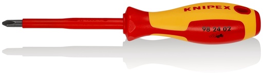 [NS-KN982402] KNIPEX 98 24 02 DESTORNILLADOR PARA TORNILLOS CRUCIFORMES PHILLIPS® MANGO AISLANTE EN DOS COMPONENTES, SEGÚN NORMA VDE BARNIZADOS 212 MM