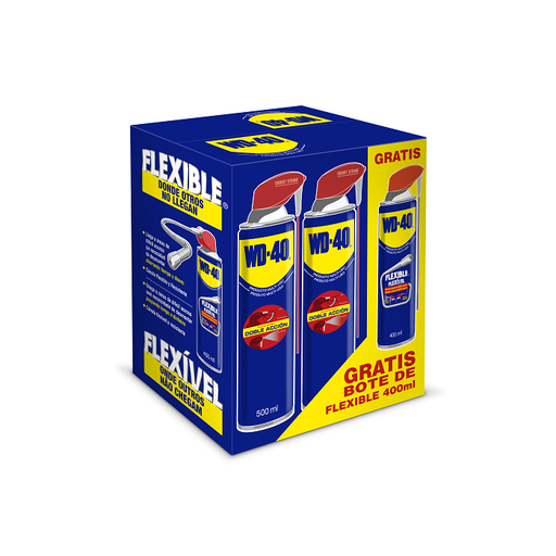[WD34830/167] CAJA COMPLETA WD-40 CON 5 DOBLE ACCIÓN 500 ml + 1 FLEXIBLE 400 ml