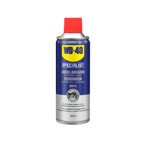 [WD34021] ABRILLANTADOR PLASTICOS Y GOMAS MOTO WD40 400 ml