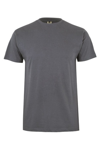[VEMK022CV201XXL] CAMISETA BÁSICA GRIS OSCURO 100% ALGODÓN XXL