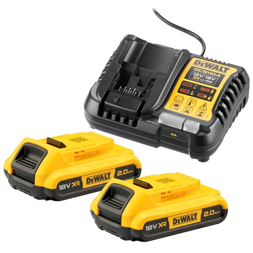 [NS-DWDCB1104D2] KIT 2 BATERÍAS 18V DE 2AH Y CARGADOR