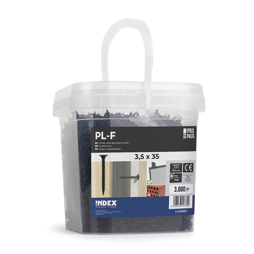 [INPLEP35025] BOTE DE 4000 TORNILLOS PARA PLACAS DE YESO PL-EP 3,5 x 25