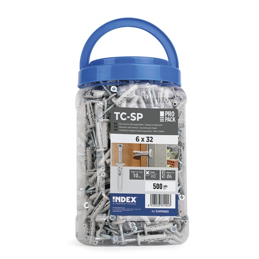 [INTCSPEP06032] BOTE DE 500 TACOS CLAVABLES TC-SP 6 x 32