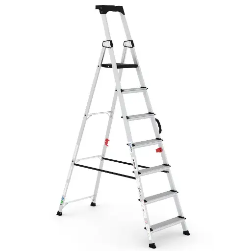 [PER14H0243] ESCALERA TIJERA CON PLATAFORMA DELUXE 7 PELDAÑOS