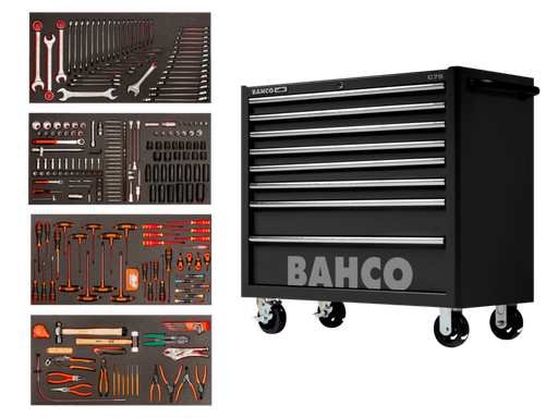 [BA1475KXL8BK303SD] CARRO XL 8 CAJONES 295 HERRAMIENTAS BAHCO