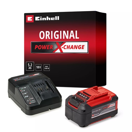 [EI4512147] KIT CARGADOR POWER-X 18V + 1 BATERIAS 18V 5,2 Ah
