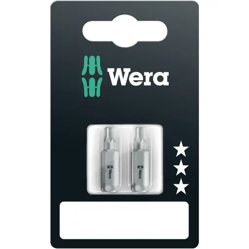 [WE05073065001] BLISTER 2 PUNTAS 1/4 TORX INVIOLABLE 25 x 25 WERA